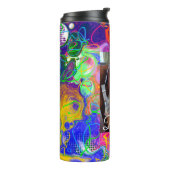 赤パーソナライズされた青サーマルタカラフルンブラー タンブラー (回転左)