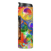 赤パーソナライズされた青サーマルタカラフルンブラー タンブラー (回転右)