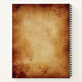 赤パーソナライズされた首雉の日記ノート ノートブック (裏面)