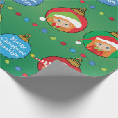 赤パーソナライズされた髪ガール小妖精や小人 ラッピングペーパー (角)