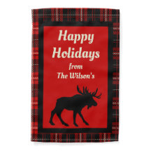 赤パーソナライズされた黒の格子模様の黒いムース