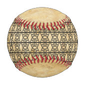 赤パーソナライズされた黒野球監督 野球ボール (裏面)