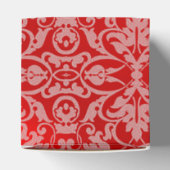 赤パーソナライズされた黒・白ダマスクのお願いボックス フェイバーボックス (上部)