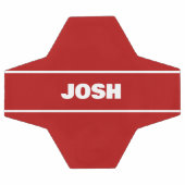 赤パーソナライズされた サッカーボール (フラット)