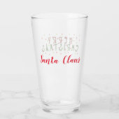 赤パーソナライズされた/緑のドット付きメリークリスマス タンブラーグラス (裏面)