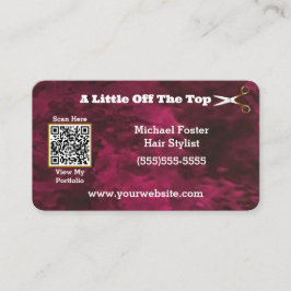 赤パーソナライズされたQRコード名刺 名刺