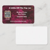 赤パーソナライズされたQRコード名刺 名刺 (正面/裏面)