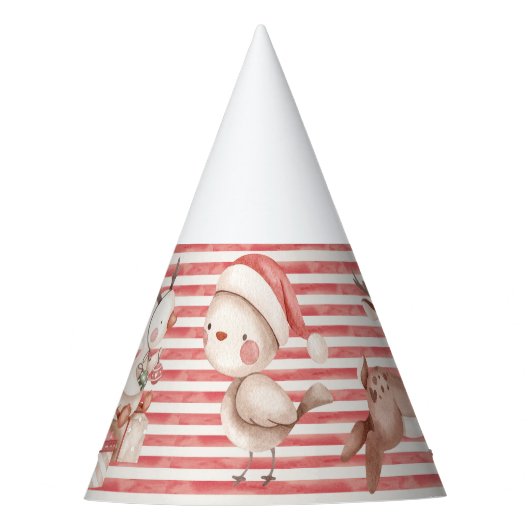 赤パーティー帽子 パーティーハット (正面)