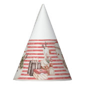 赤パーティー帽子 パーティーハット (左)