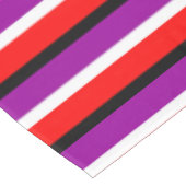 赤パープルストライプデザイン テーブルクロス (アングル)