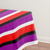 赤パープルストライプデザイン テーブルクロス (インサイチュ)