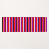 赤パープルストライプデザイン ヨガマット (裏面(横))