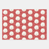 赤ヒトデ砂ドルクリスマスコースト ラッピングペーパーシート (正面2)