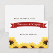 赤ヒマワリ素朴囲い入れ エンクロージャーカード (正面/裏面)