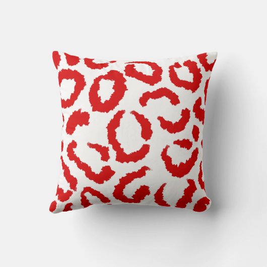 赤ヒョウ柄 クッション (裏面)