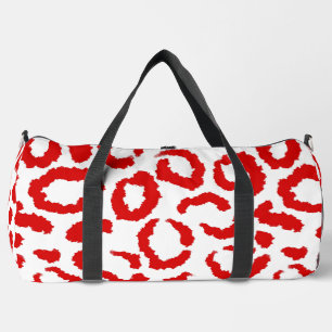 赤ヒョウ柄 ダッフルバッグ