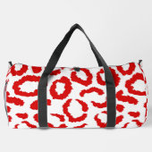 赤ヒョウ柄 ダッフルバッグ (裏面)