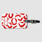 赤ヒョウ柄 ラゲッジタグ (正面横)