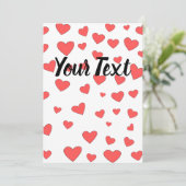 赤ヒートパターンカスタム文字 招待状 (スタンド正面)