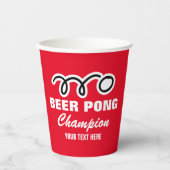 赤ビカスタムールポンパーティーカップ 紙コップ (正面)