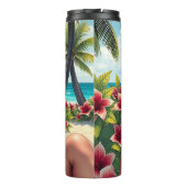 赤ビキニ、サングラス、バンダナの女性 タンブラー (裏面)