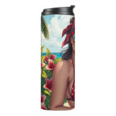 赤ビキニ、サングラス、バンダナの女性 タンブラー (回転左)