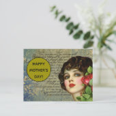 赤ビクトリアンいバラの少女 ポストカード (スタンド正面)