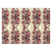 赤ビクトリアンいローズハットとティーポットテーブルクロス テーブルクロス (正面(横))