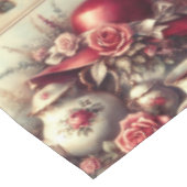 赤ビクトリアンいローズハットとティーポットテーブルクロス テーブルクロス (アングル)