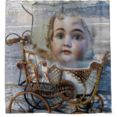 赤ビクトリアンちゃんシャワーカーテン シャワーカーテン (正面)