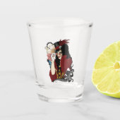 赤ビクトリアンステームパンク黒タコ ショットグラス (正面)