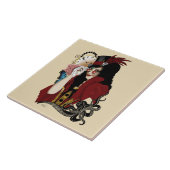 赤ビクトリアンステームパンク黒タコ タイル (側面)