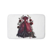 赤ビクトリアンドレスとヒール |アンティークバラガウン バスマット (正面)