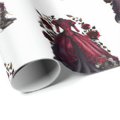 赤ビクトリアンドレスとヒール |アンティークバラガウン ラッピングペーパー (ロールコーナー)