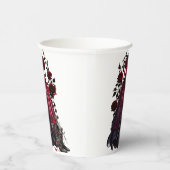 赤ビクトリアンドレスとヒール |アンティークバラガウン 紙コップ (右)