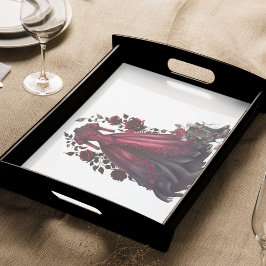 赤ビクトリアンドレスとヒール |アンティークバラガウン 薄葉紙