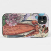 赤ビクトリアンファッションのカラフル女性 Case-Mate iPhoneケース (裏面(横))