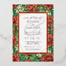 赤ビクトリアンフローラ結婚のチンツヴィンテージ