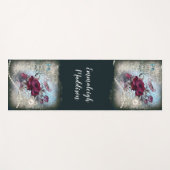 赤ビクトリアンローズエフェメラ ヨガマット (正面(横))