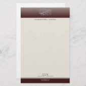 赤ビクトリアンワイン文具カスタマイズ品 便箋 (正面/裏面)