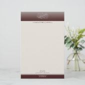 赤ビクトリアンワイン文具カスタマイズ品 便箋 (スタンド正面)