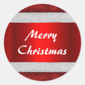 赤ビロードのクリスマス ラウンドシール (正面)