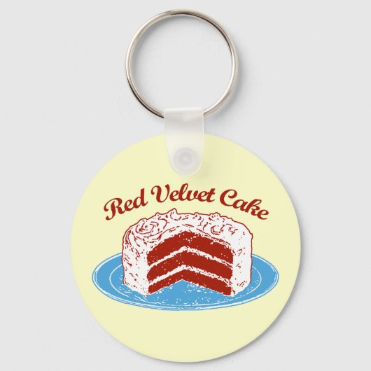 赤ビロードのケーキ キーホルダー (正面)
