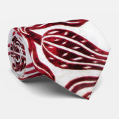 赤ビロードのダマスクチューリップ、ブルゴーニュ白 ネクタイ (ロール)