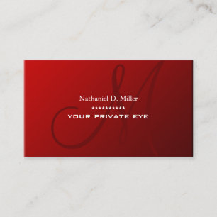 赤ビロード・モノグラム 名刺