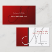 赤ビロード・モノグラム 名刺 (正面/裏面)