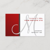 赤ビロード・モノグラム 名刺 (裏面)