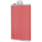 赤ピクセル化ハートパターン フラスク (左)