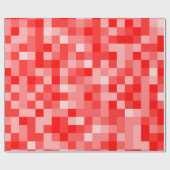 赤ピクセル ラッピングペーパー (フラット)