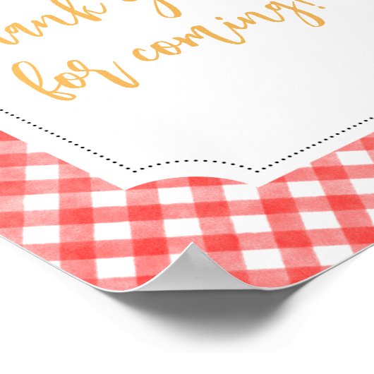 赤ピクニックひまわり来さん ポスター (角)